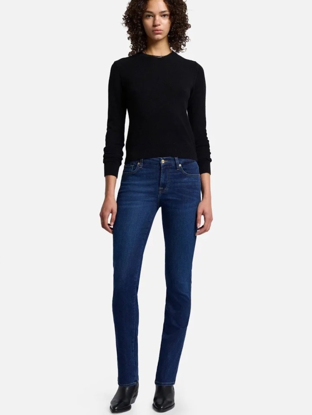 7 For All Mankind Kimmie Straight Leg Jeans Dark Wash Size 27